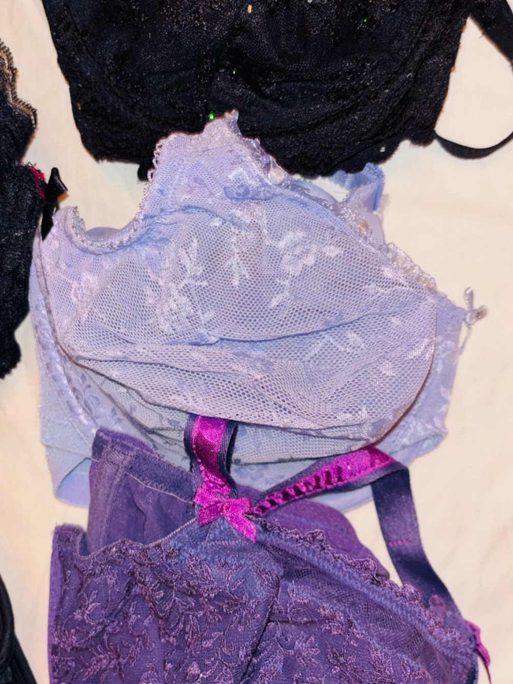 Fancy Purple Black Red Lace Underwire Bra Lot Black Red Purple Mixed Brand Lot